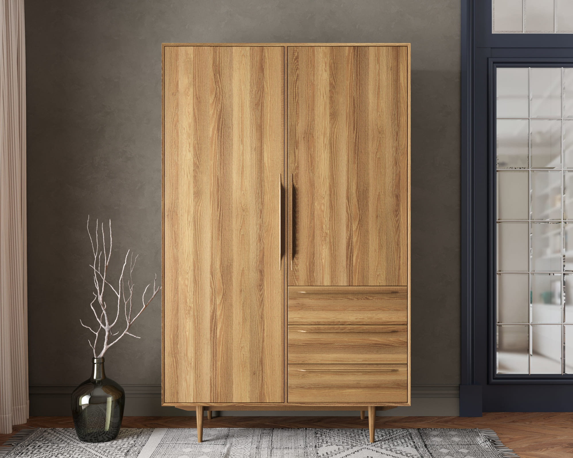 заказать Шкаф в скандинавском стиле "Bruni" с ящиками арт BR27 в Москве заказать Шкаф в скандинавском стиле "Bruni" с ящиками арт BR27