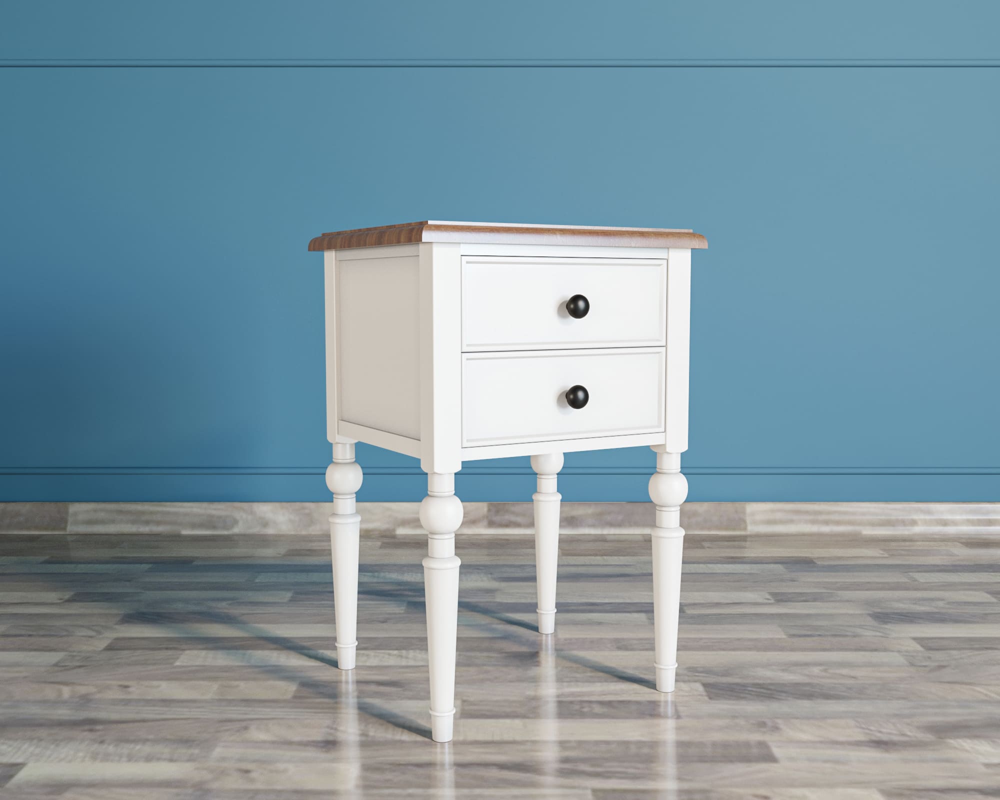 заказать Тумбочка "Odri" с двумя ящиками арт od2102S Белый в Москве заказать Тумбочка "Odri" с двумя ящиками арт od2102S Белый