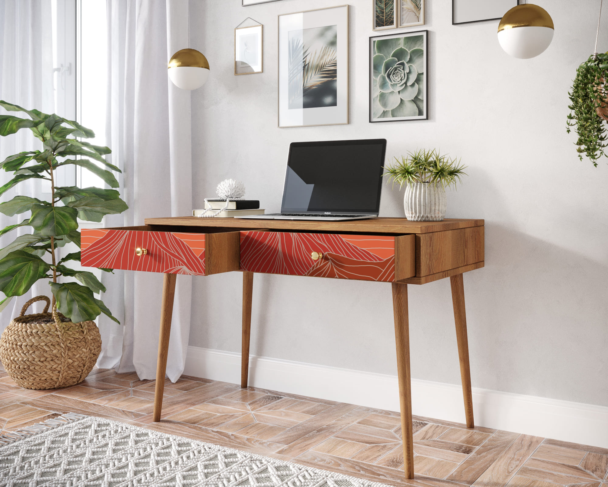 купить Стол рабочий "Berber" малый принт 49 арт BB32/Print_49