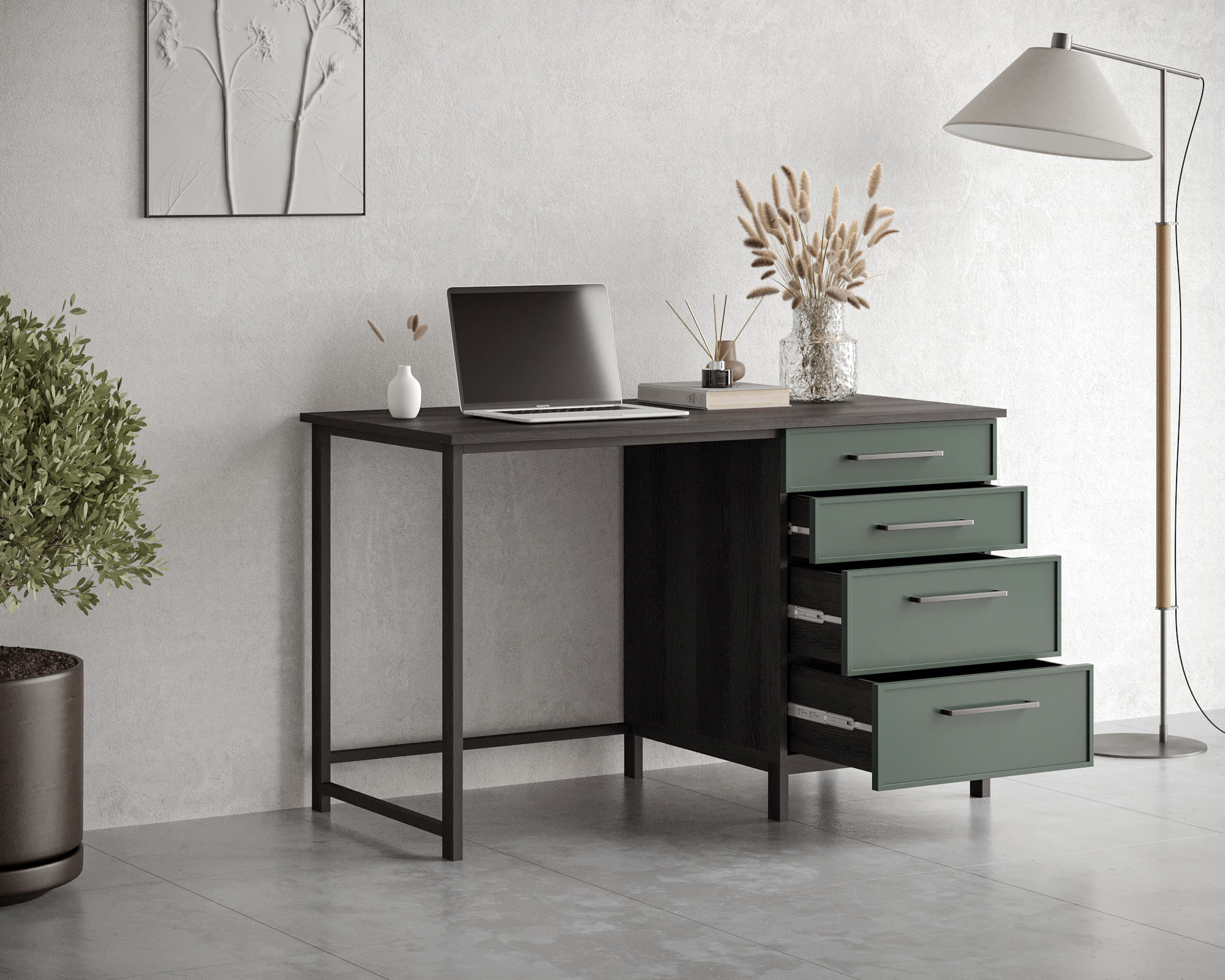 купить Стол рабочий "Nicole" c одной тумбой NR23G