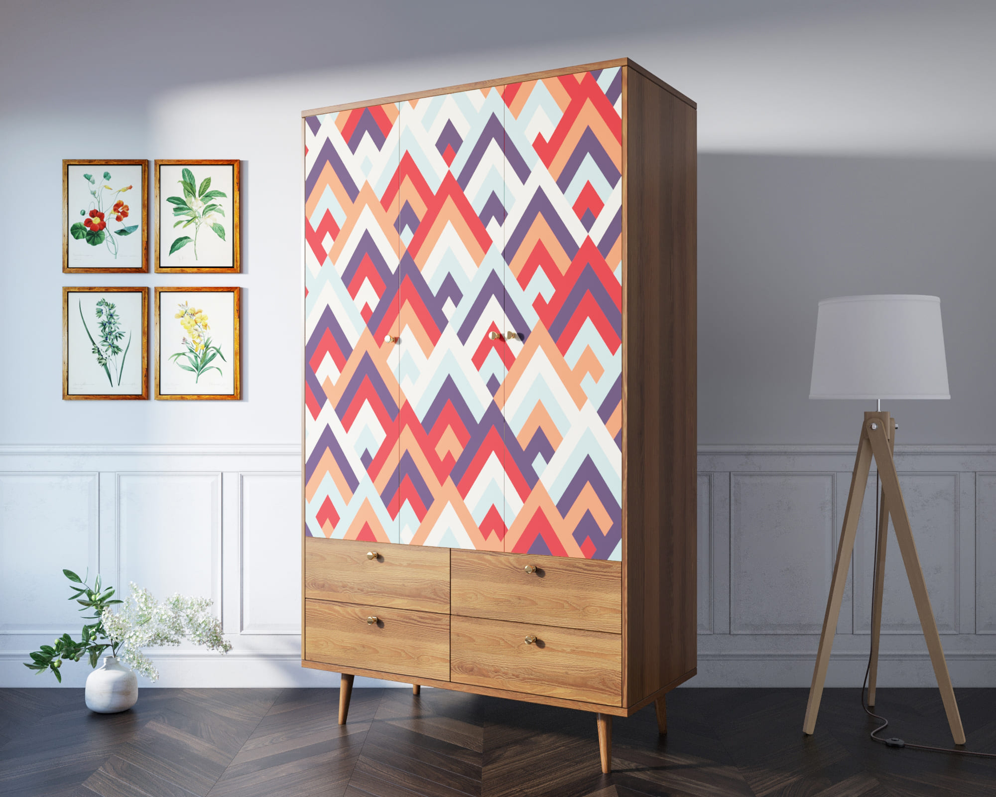 фото Шкаф трехстворчатый "Berber" принт 2 арт BB02/Print_02 в Москве фото Шкаф трехстворчатый "Berber" принт 2 арт BB02/Print_02