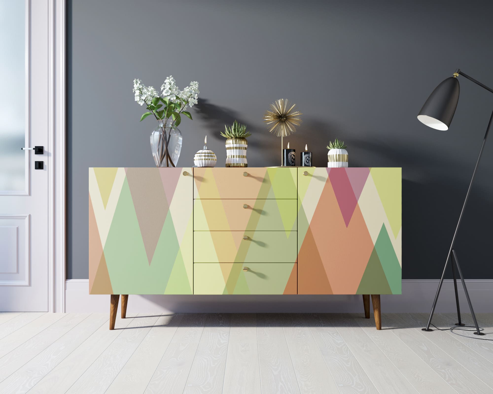 Комод "Berber" с ящиками 16 принт арт BB14/Print_16 в интерьере в Москве Комод "Berber" с ящиками 16 принт арт BB14/Print_16 в интерьере