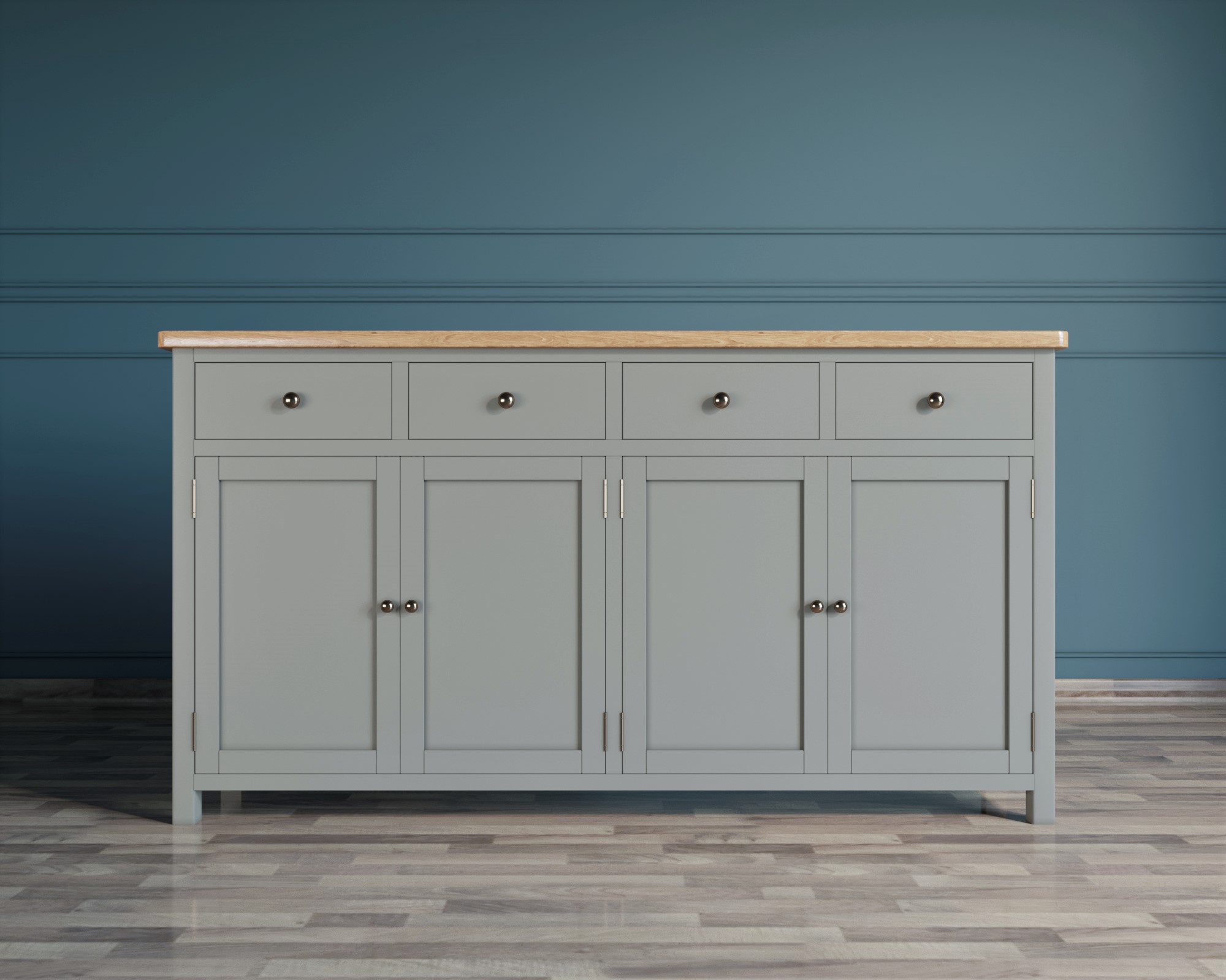 Комод "Jules Verne" 4 ящика 4 дверки серый арт JV37ETGG в интернет-магазине