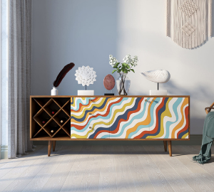 Комод "Berber" удлиненный с бутылочницей принт 21 арт BB15/Print_21