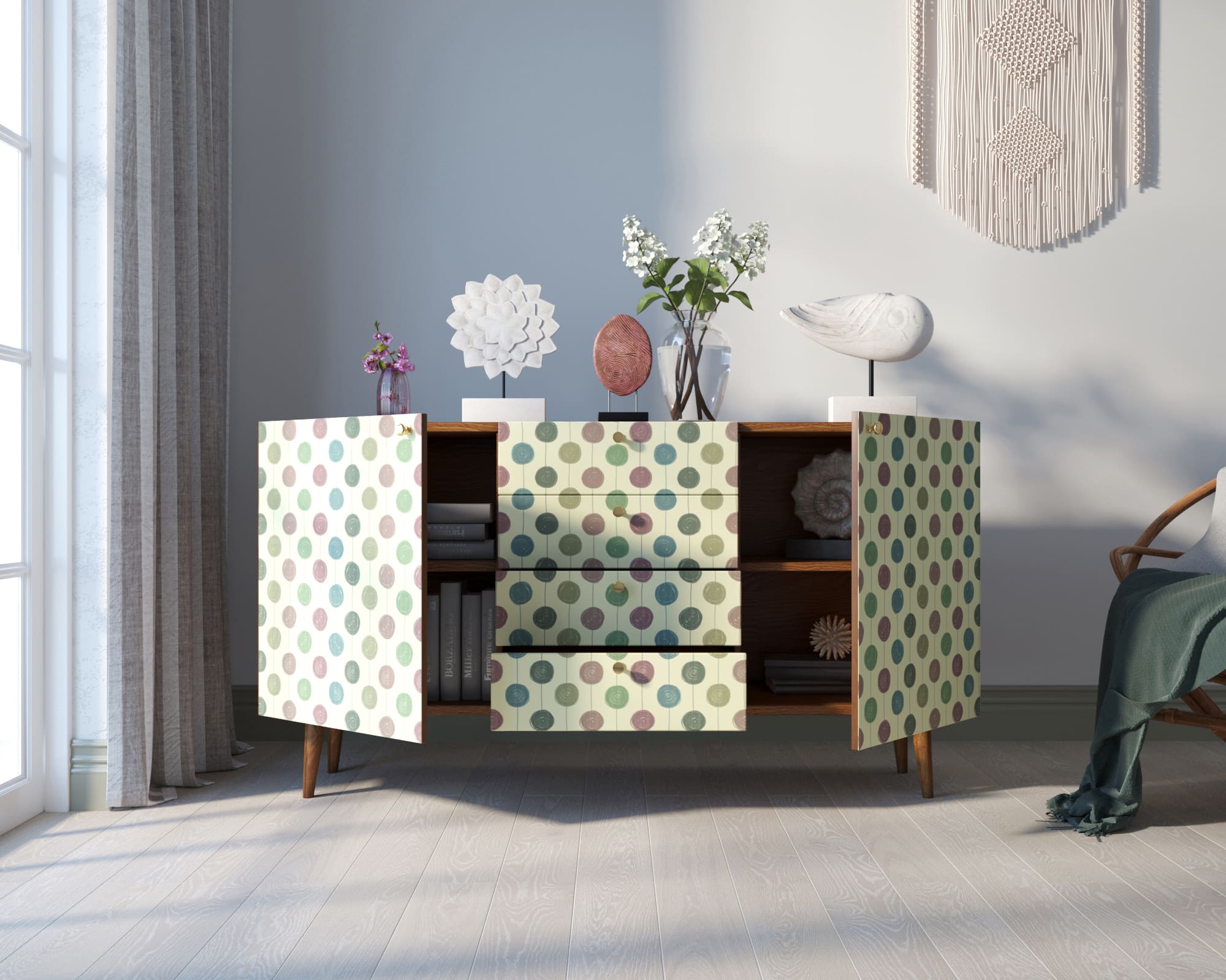 Комод "Berber" с ящиками 24 принт арт BB14/Print_24 в интернет-магазине в Москве Комод "Berber" с ящиками 24 принт арт BB14/Print_24 в интернет-магазине