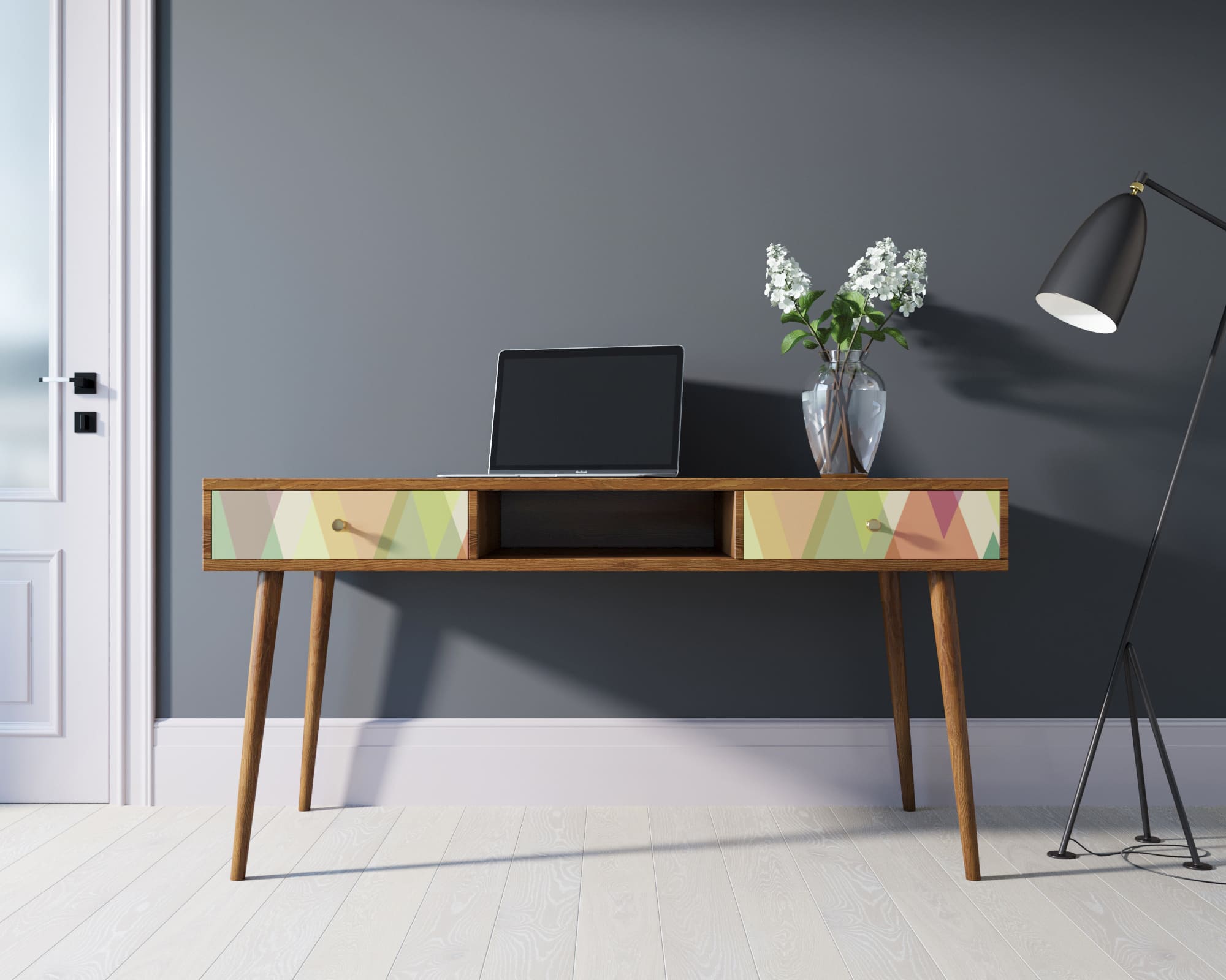 Стол рабочий "Berber" принт 16 арт BB18/Print_16 в интерьере в Москве Стол рабочий "Berber" принт 16 арт BB18/Print_16 в интерьере