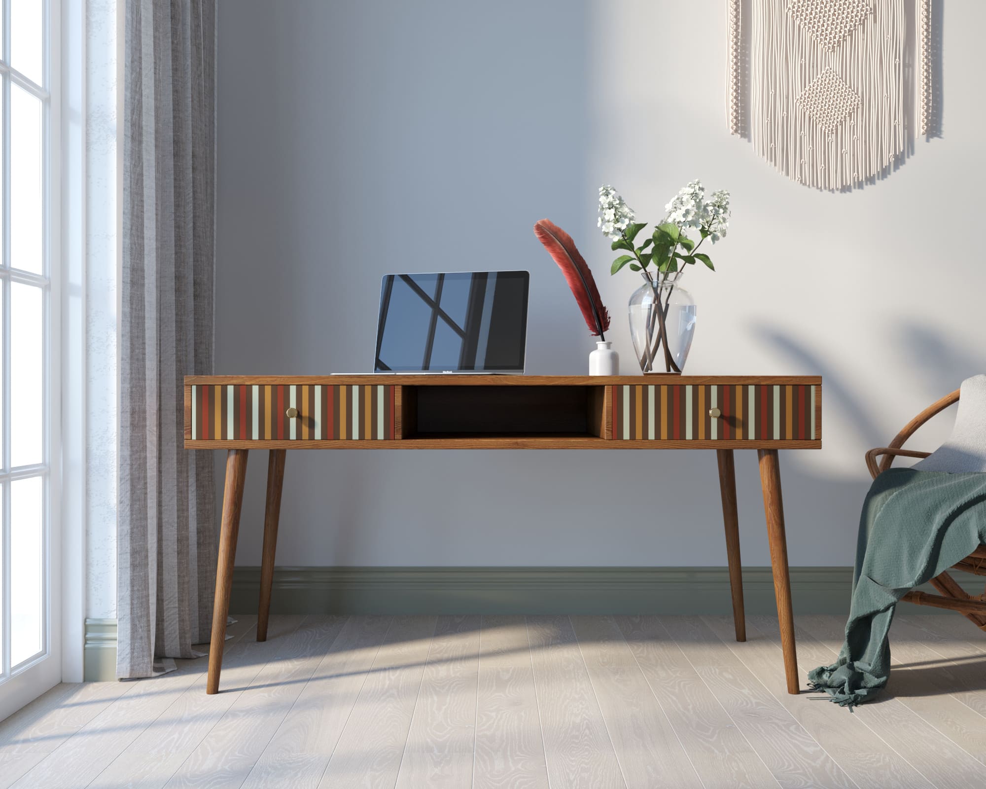 Стол рабочий "Berber" принт 20 арт BB18/Print_20 в интерьере в Москве Стол рабочий "Berber" принт 20 арт BB18/Print_20 в интерьере