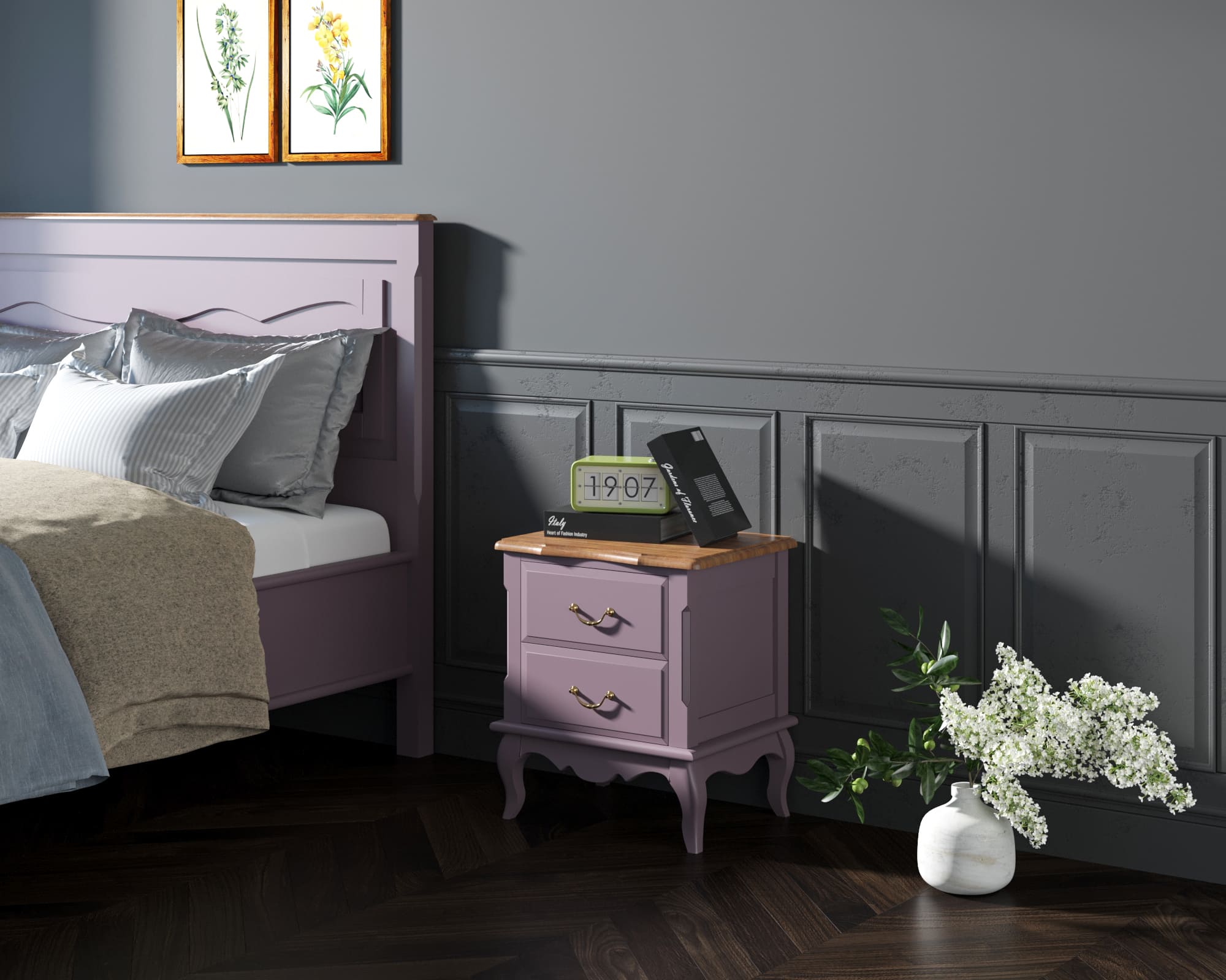 заказать Тумба leontina Lavanda на два ящика арт ST9302/2L