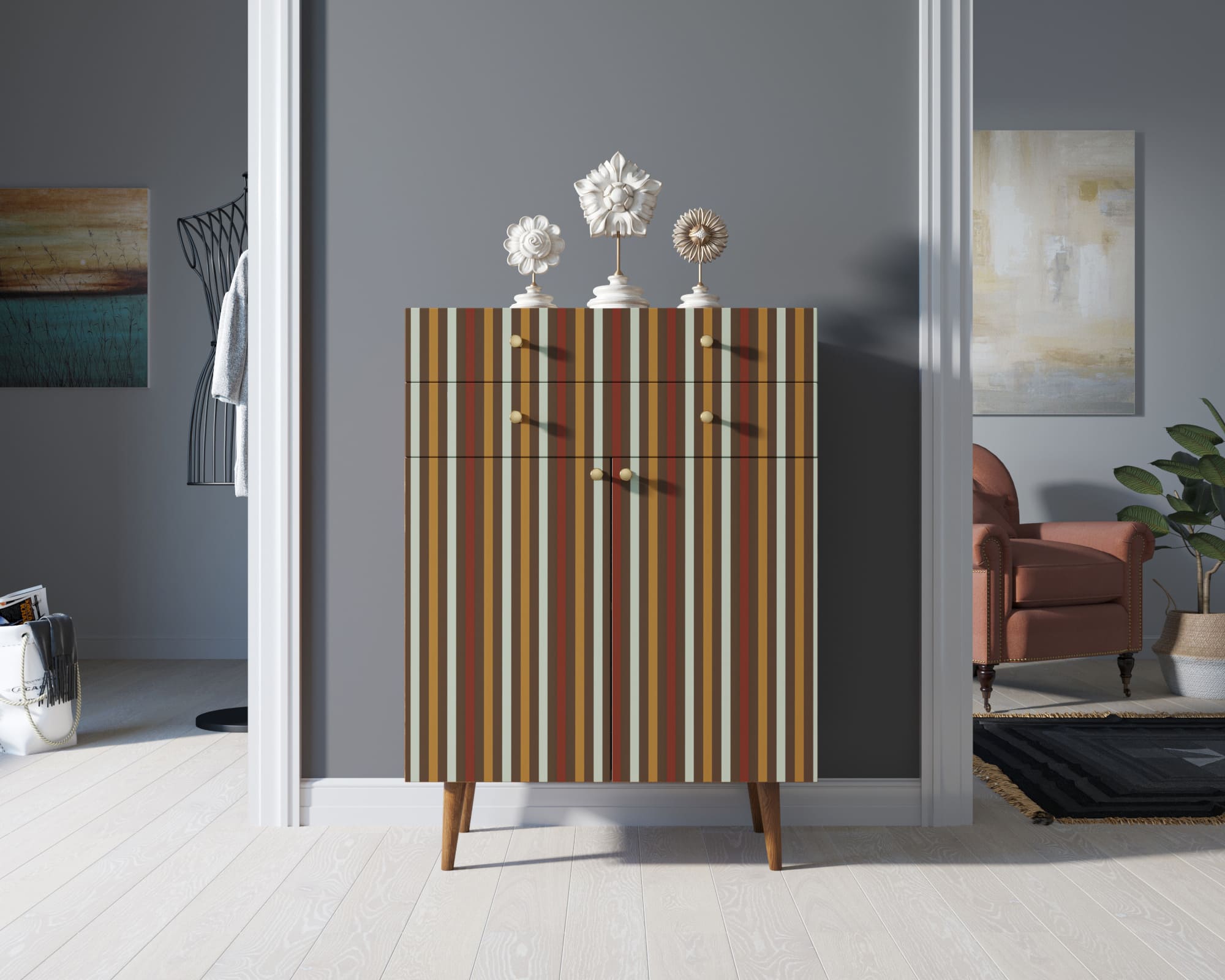 Комод "Berber" большой принт 20 арт BB12/Print_20 в интерьере