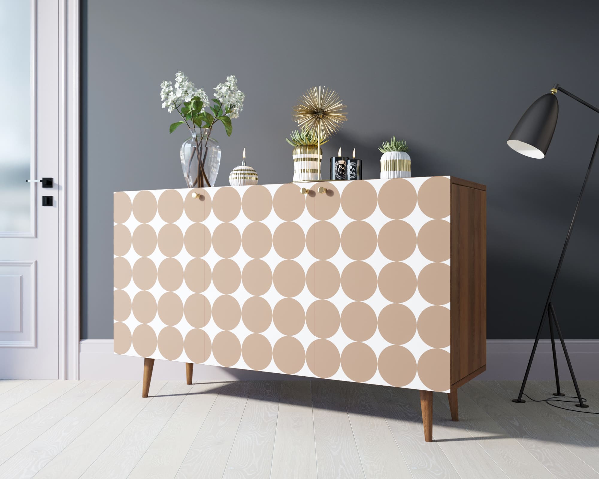 фото Комод "Berber" три дверки 17 принт арт BB01/Print_17