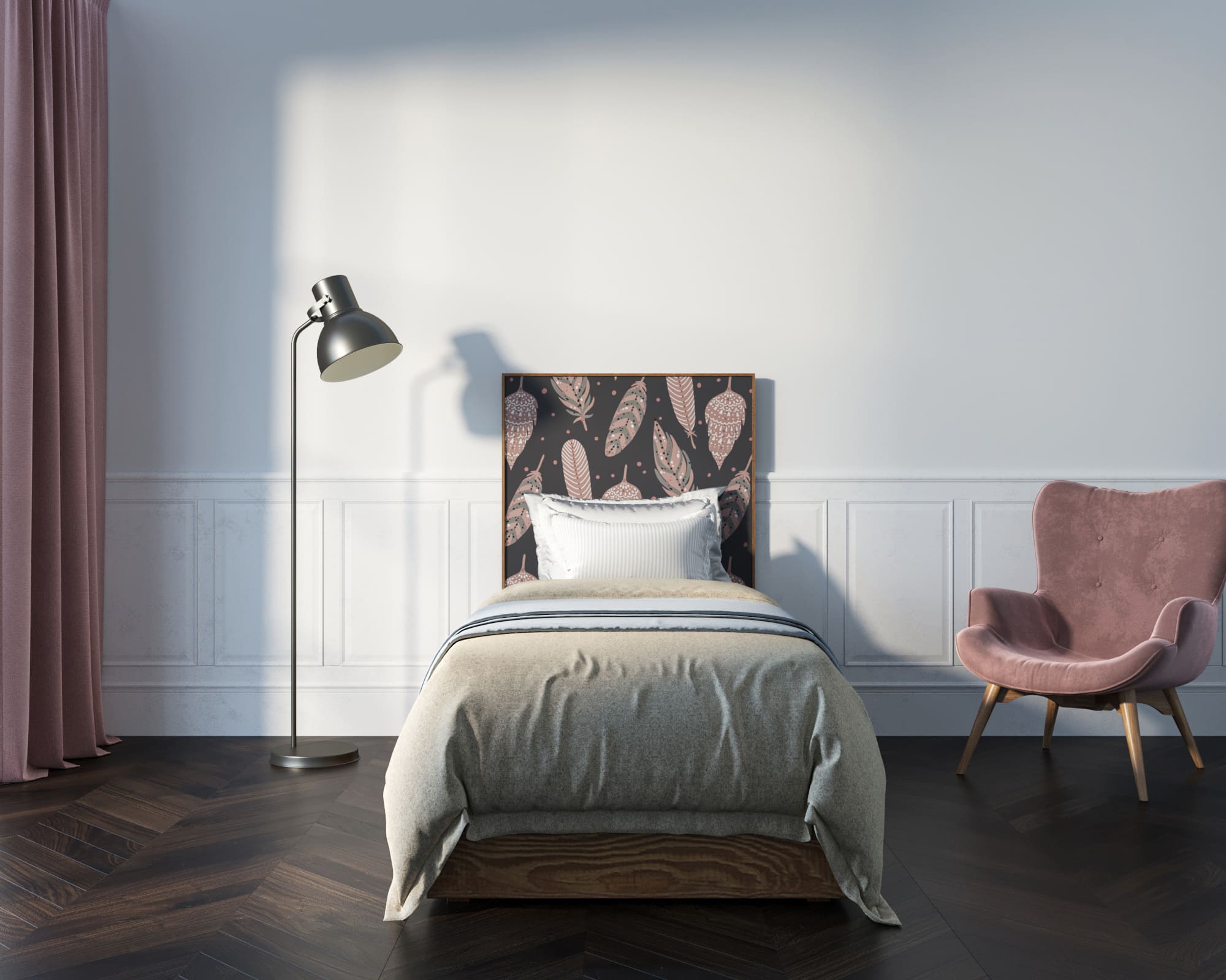 Кровать "Berber" 90х200 см принт 40 арт BB43/Print_40 в интернет-магазине в Москве Кровать "Berber" 90х200 см принт 40 арт BB43/Print_40 в интернет-магазине