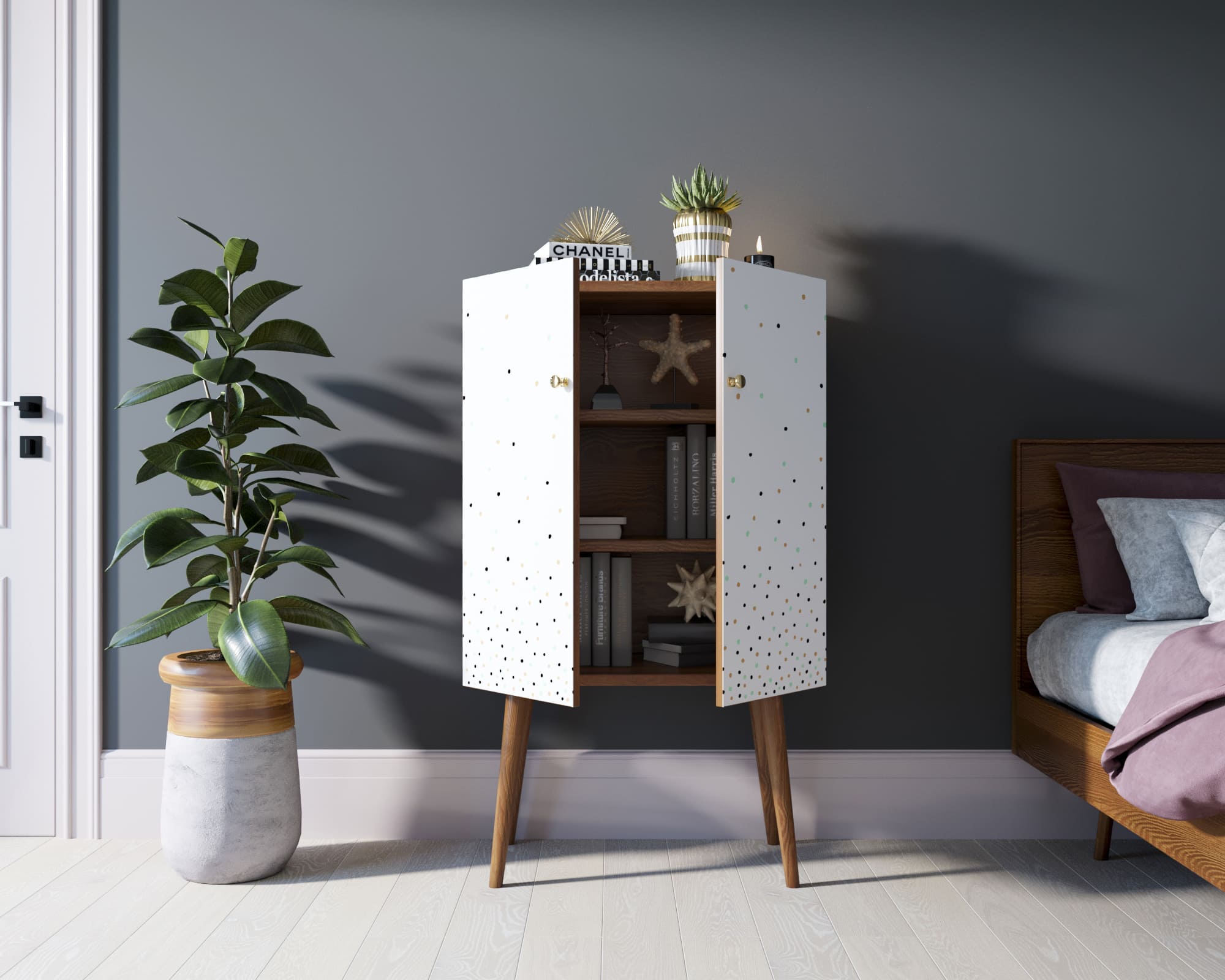 Комод на высоких ножках "Berber" 15 принт арт BB09/Print_15 в интернет-магазине