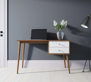 Стол рабочий "Berber" принт 15 с одной тумбой арт BB20/Print_15