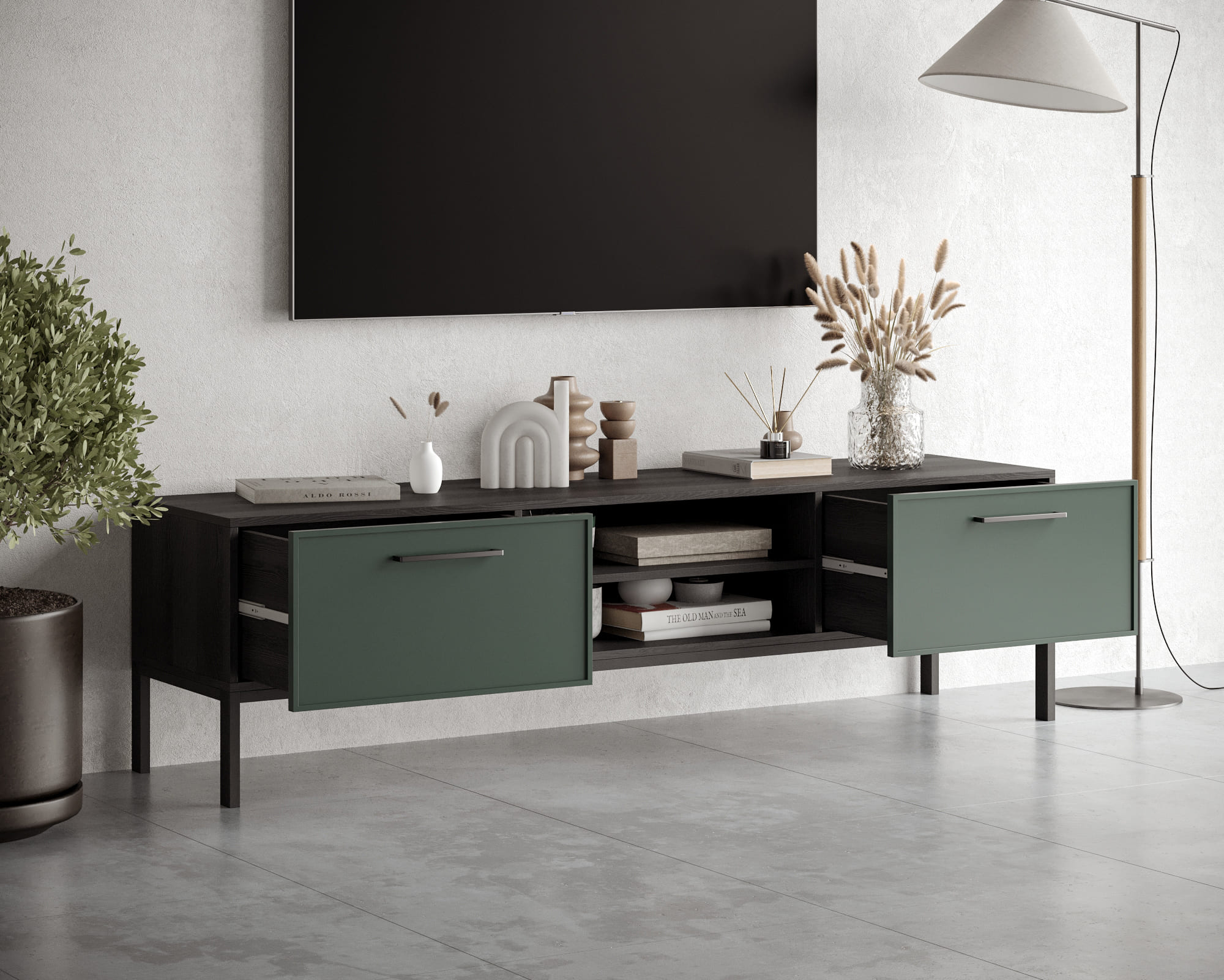 купить Комод "Nicole" с нишей низкий под TV NR27G в Москве купить Комод "Nicole" с нишей низкий под TV NR27G