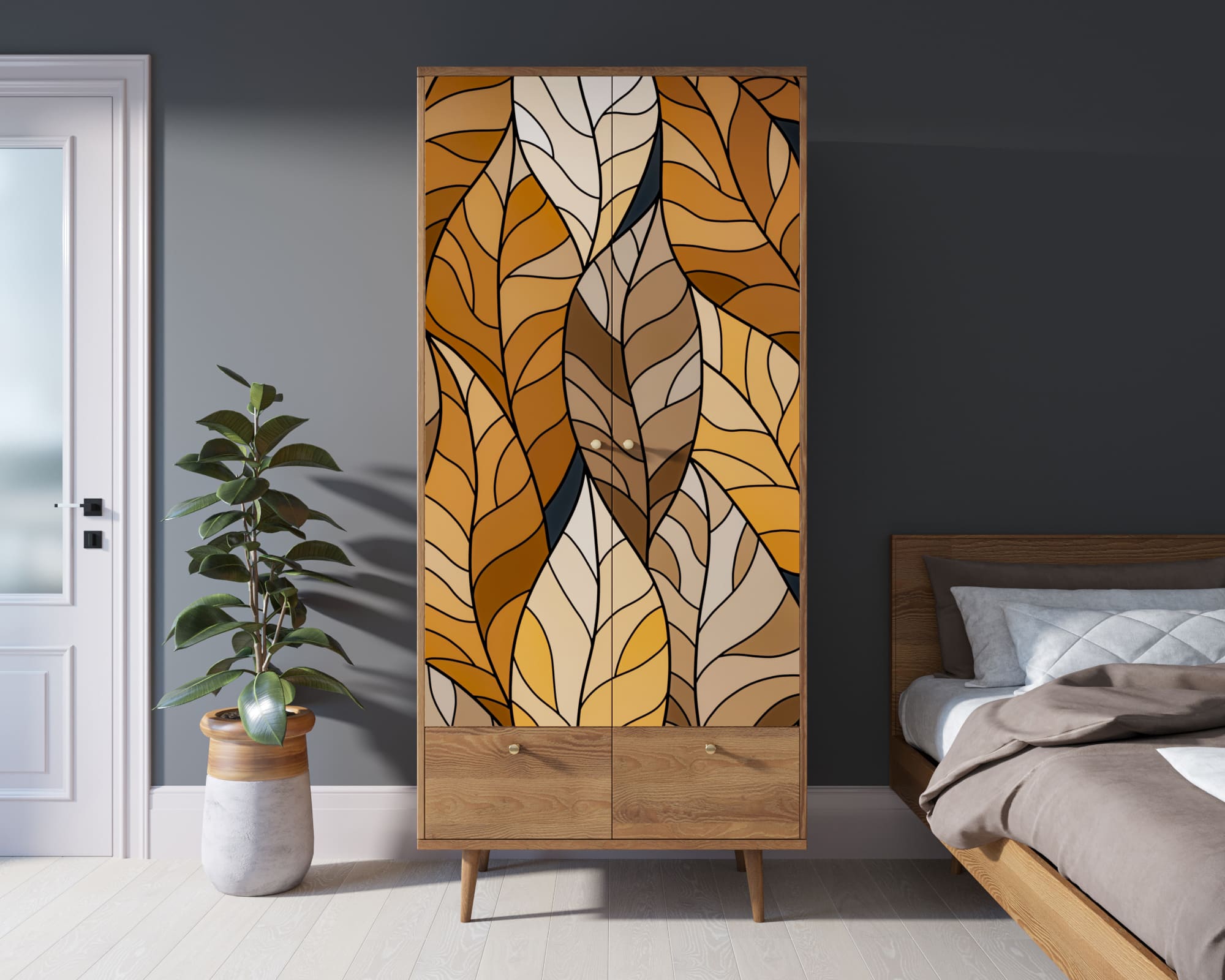 Шкаф двухстворчатый "Berber" принт 8 арт BB16/Print_08 в интернет-магазине