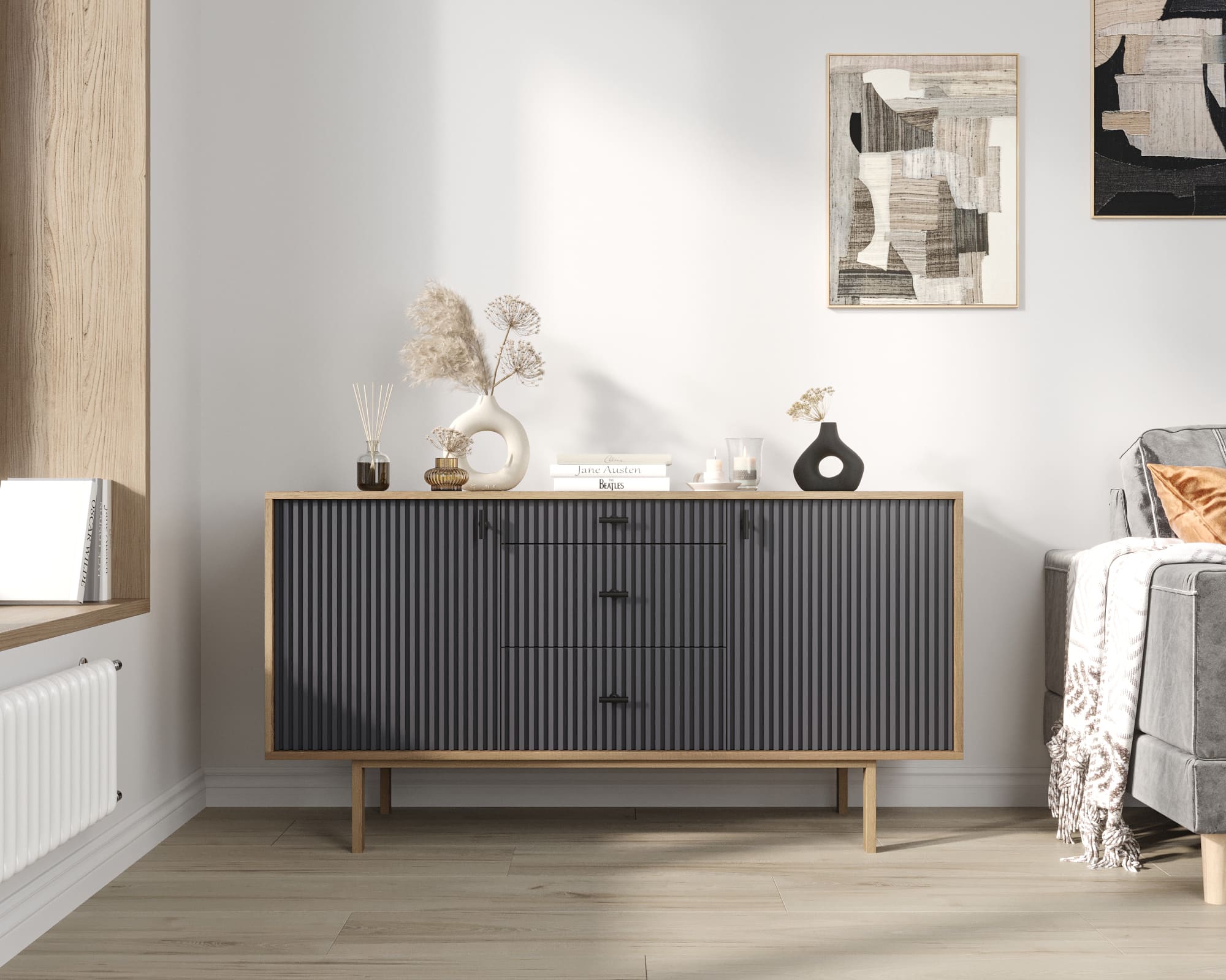 Комод две дверки и три ящика "Emerson" арт EM08/7024/L в интернет-магазине