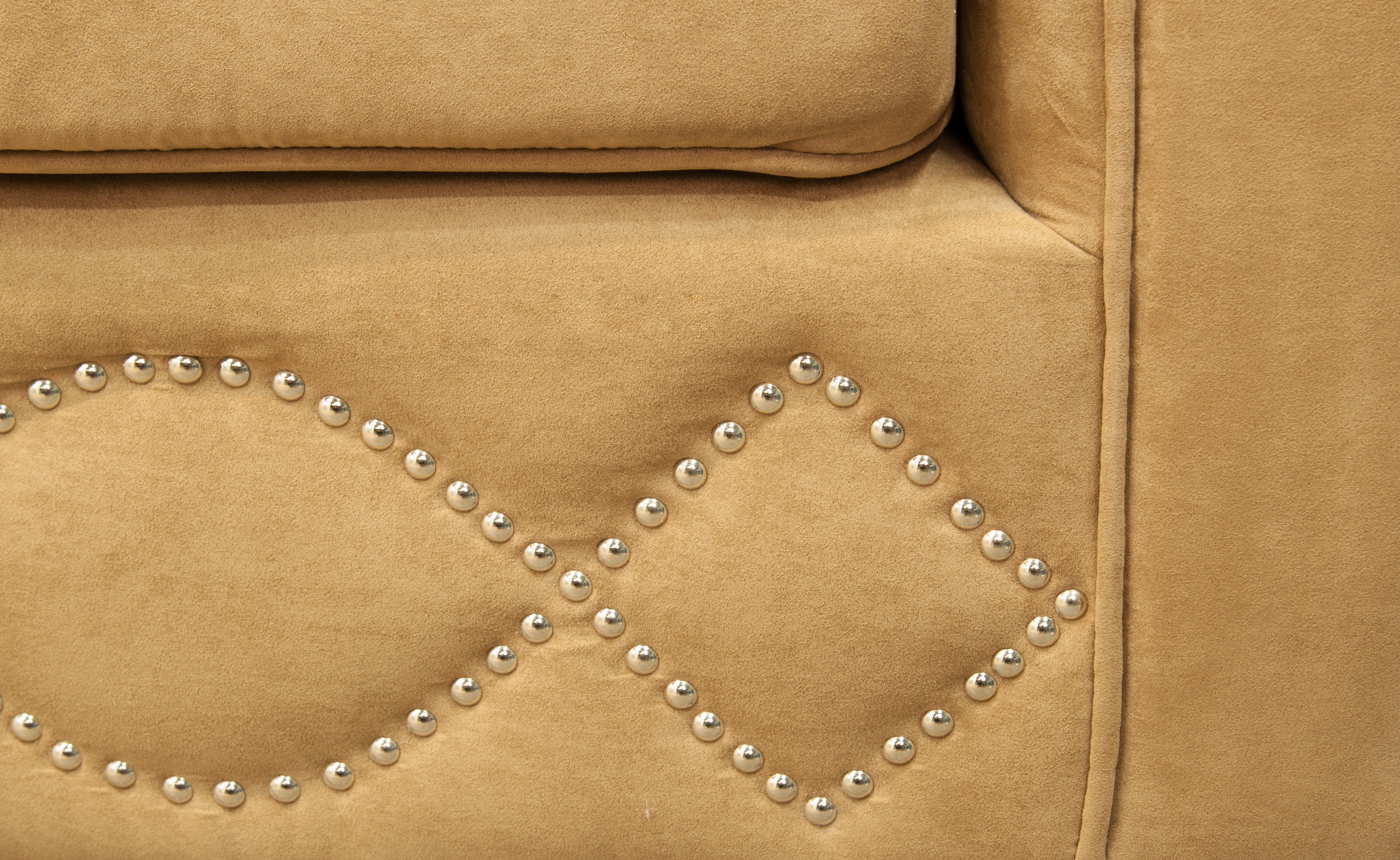 Прямой диван 3 места арт-деко Volte коричневый в интернет-магазине