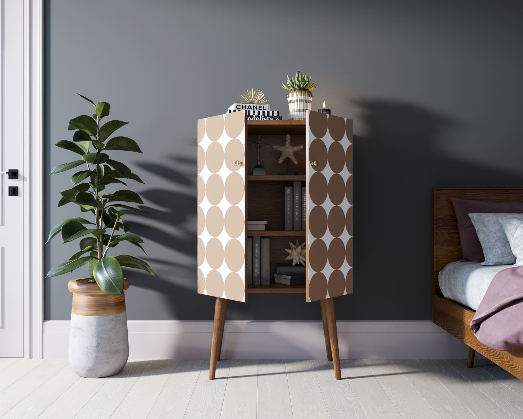 Комод на высоких ножках "Berber" 17 принт арт BB09/Print_17 в интернет-магазине