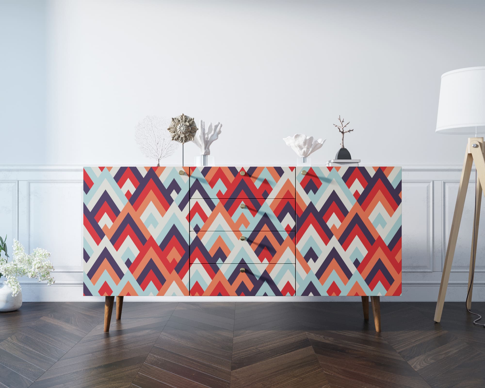 фото Комод "Berber" с ящиками 2 принт арт BB14/Print_02