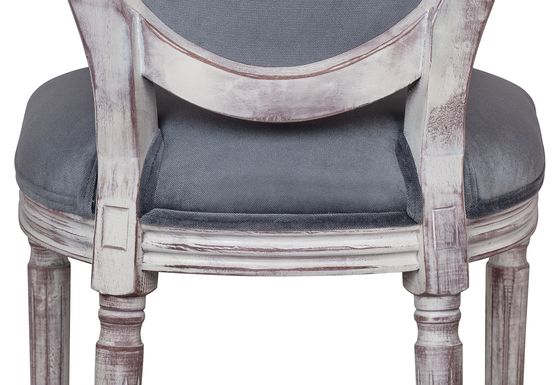 Дизайнерский обеденный стул модерн Volker Old Grey V3 в интерьере