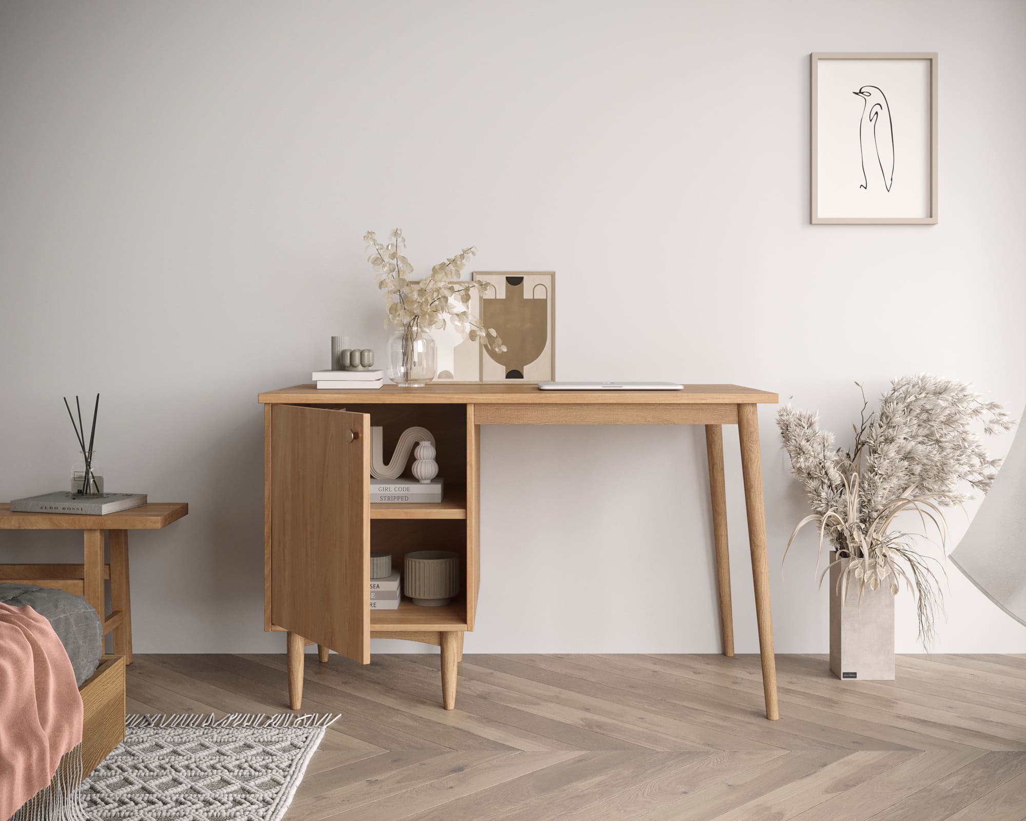 купить Стол рабочий Bubble Solid с левой тумбой арт BBL09S в Москве купить Стол рабочий Bubble Solid с левой тумбой арт BBL09S