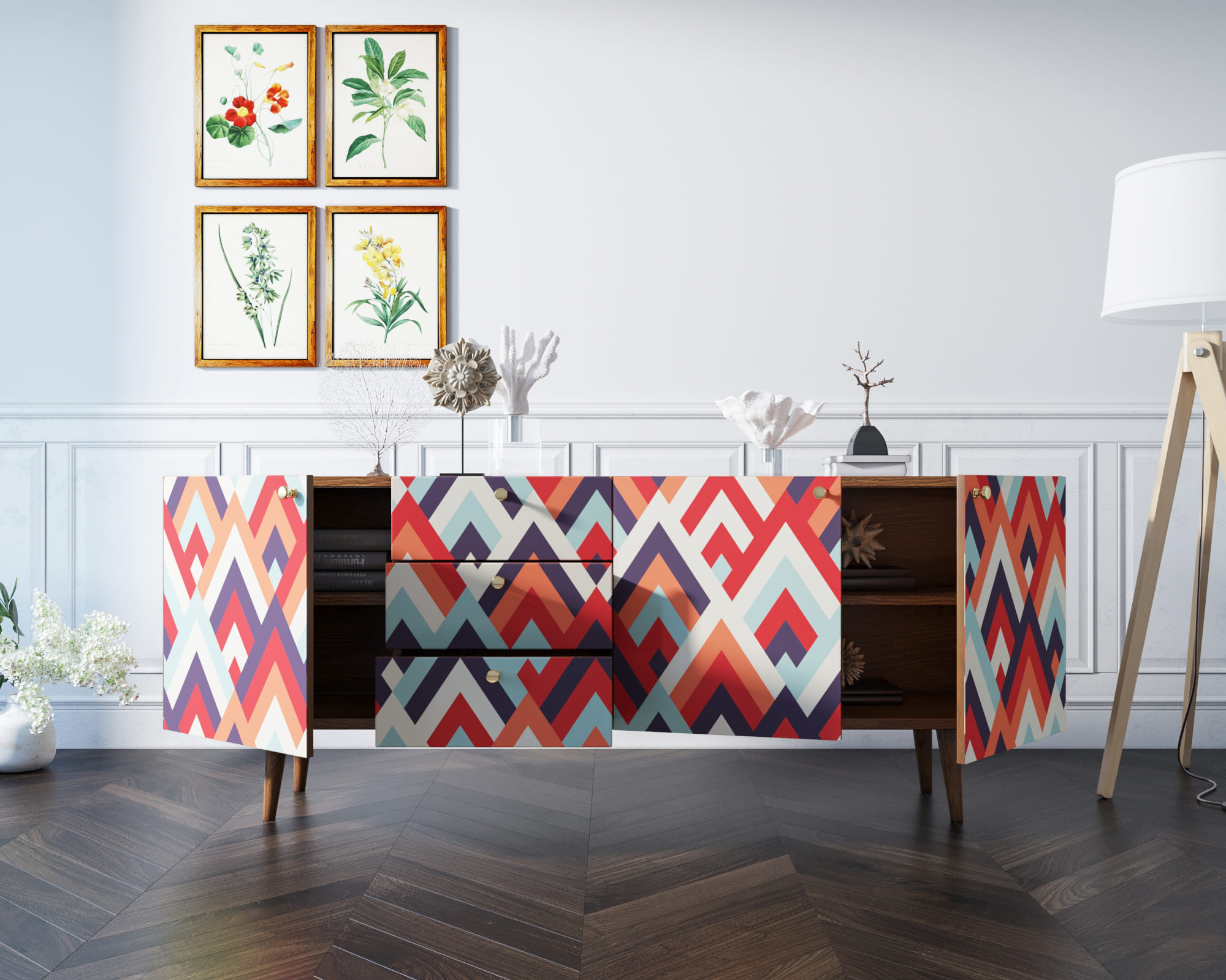 Комод "Berber" удлиненный принт 2 арт BB11/Print_02 в интернет-магазине