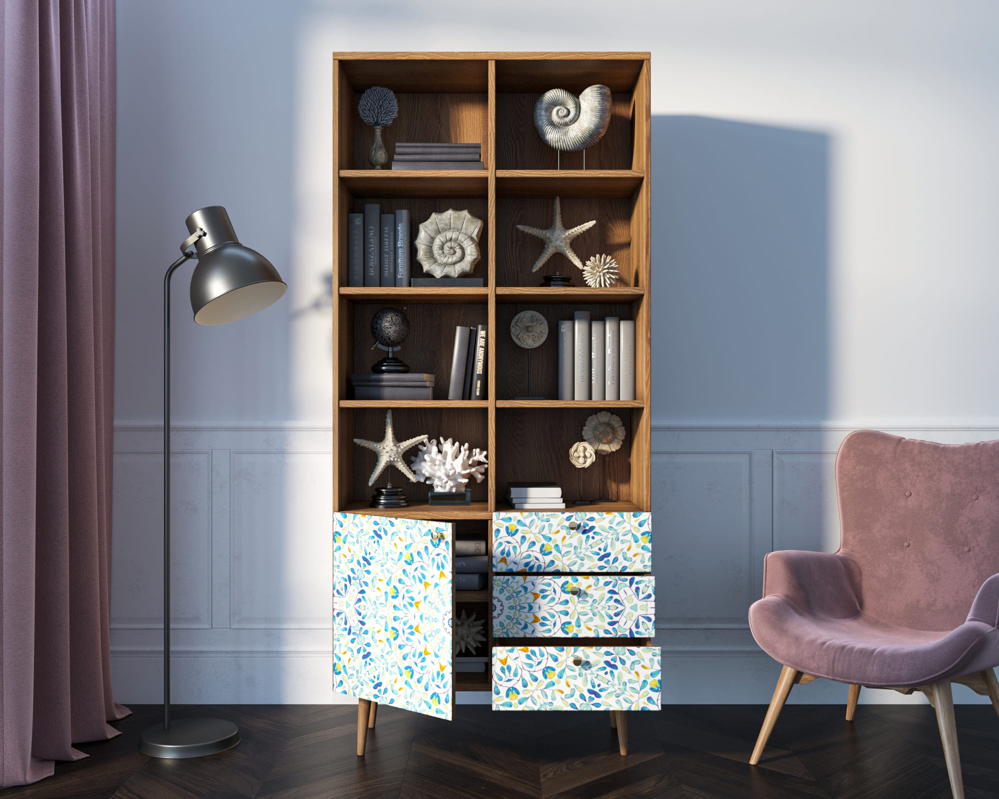 купить Стеллаж на комоде "Berber" принт 46 арт BB44/Print_46