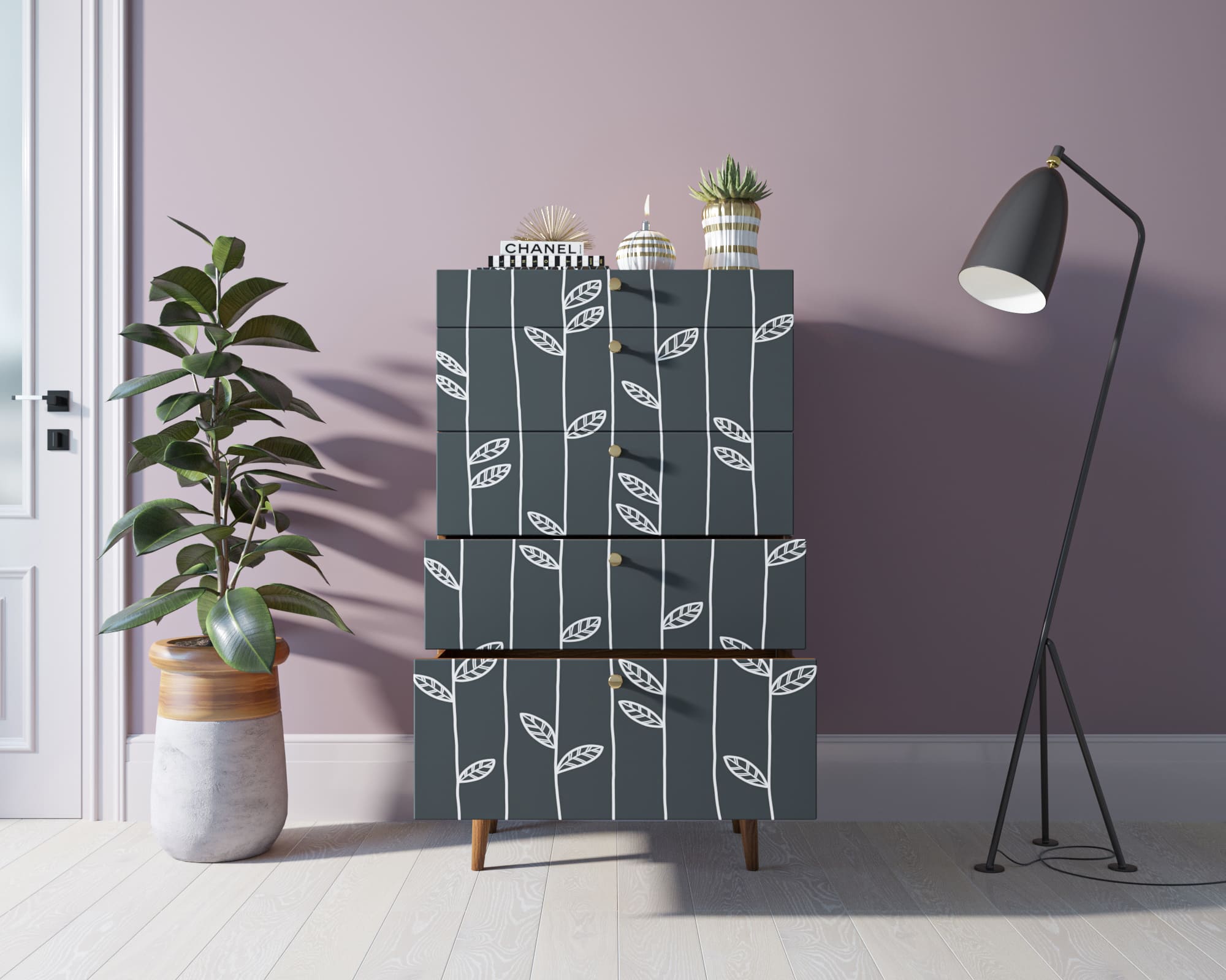 Комод высокий "Berber" принт 18 арт BB10/Print_18 в интернет-магазине