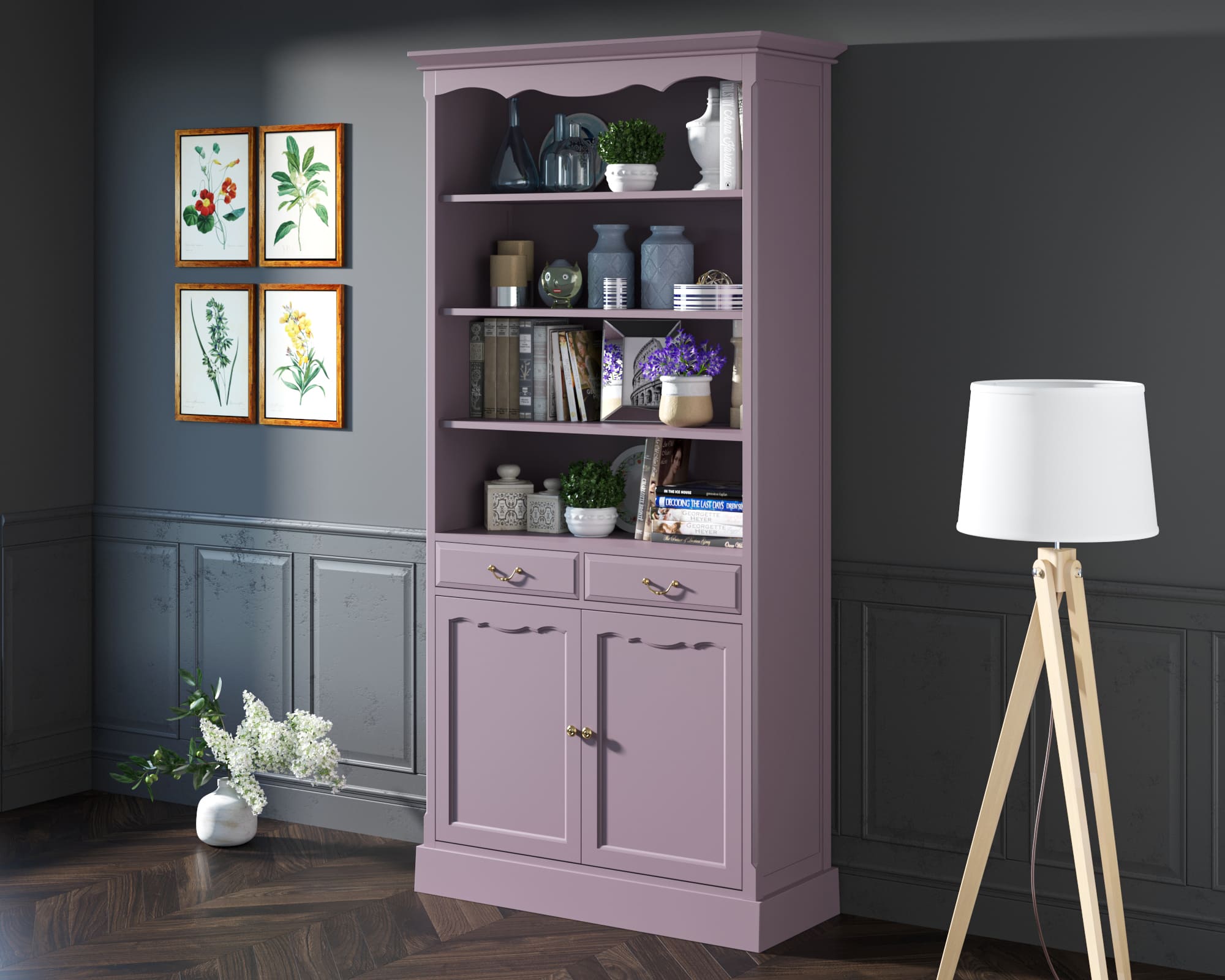 заказать Книжный шкаф "Leontina Lavanda" арт ST9330L