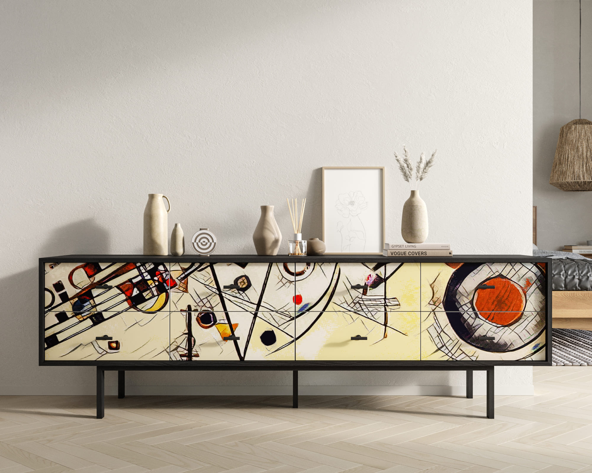 Комод с восемью ящиками "Emerson" by Kandinsky арт EM03/Print_01 в интернет-магазине