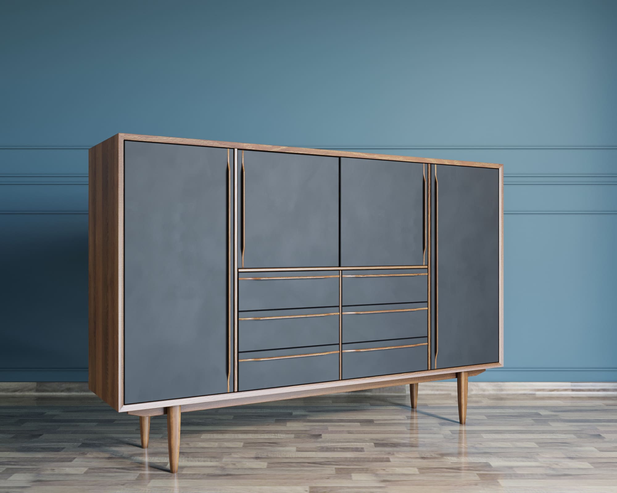 Большой комод "Bruni Black" арт BR09Black в интернет-магазине