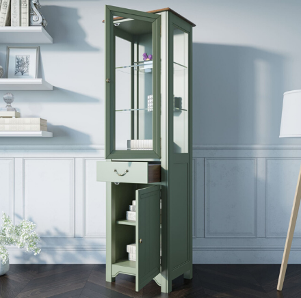 купить Узкий шкаф-витрина "Olivia" арт GC2005 в Москве купить Узкий шкаф-витрина "Olivia" арт GC2005