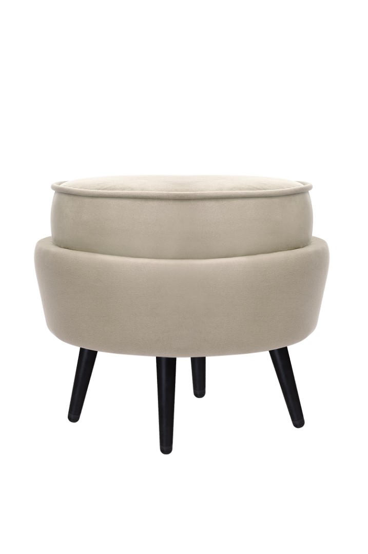 купить Пуф Pearl Adorn Taupe на черных ножках в Москве купить Пуф Pearl Adorn Taupe на черных ножках