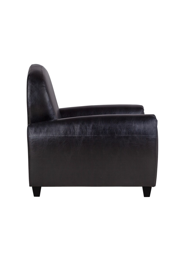 заказать Кресло кожаное широкое Flog черное