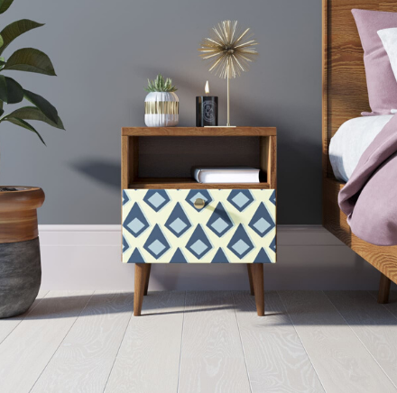 купить Тумбочка "Berber" с одним ящиком 13 принт арт BB06/Print_13, разноцветная