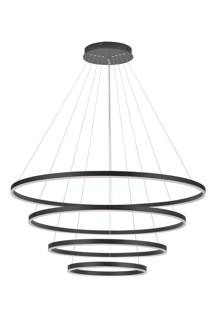 Люстра Orblaze 4 rings 1000 black в интерьере в Москве Люстра Orblaze 4 rings 1000 black в интерьере