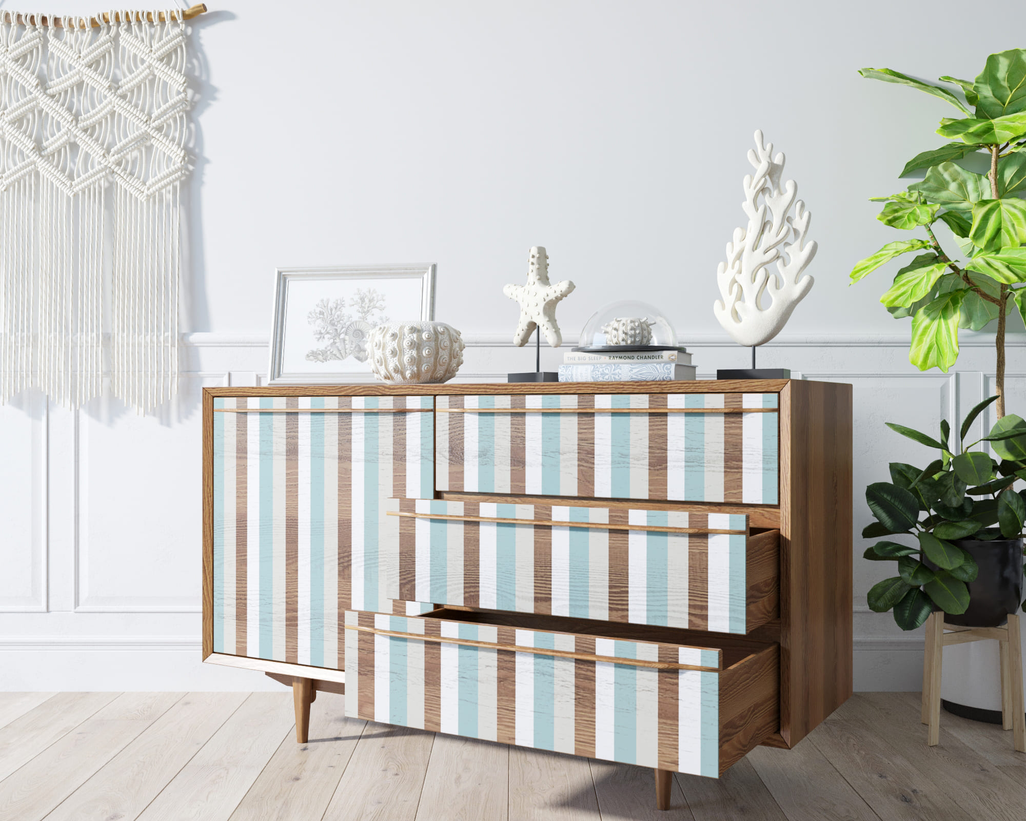 купить Комод "Bruni print 1" с ящиками и дверкой арт BR-02/print_1