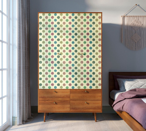 Шкаф трехстворчатый "Berber" принт 24 арт BB02/Print_24