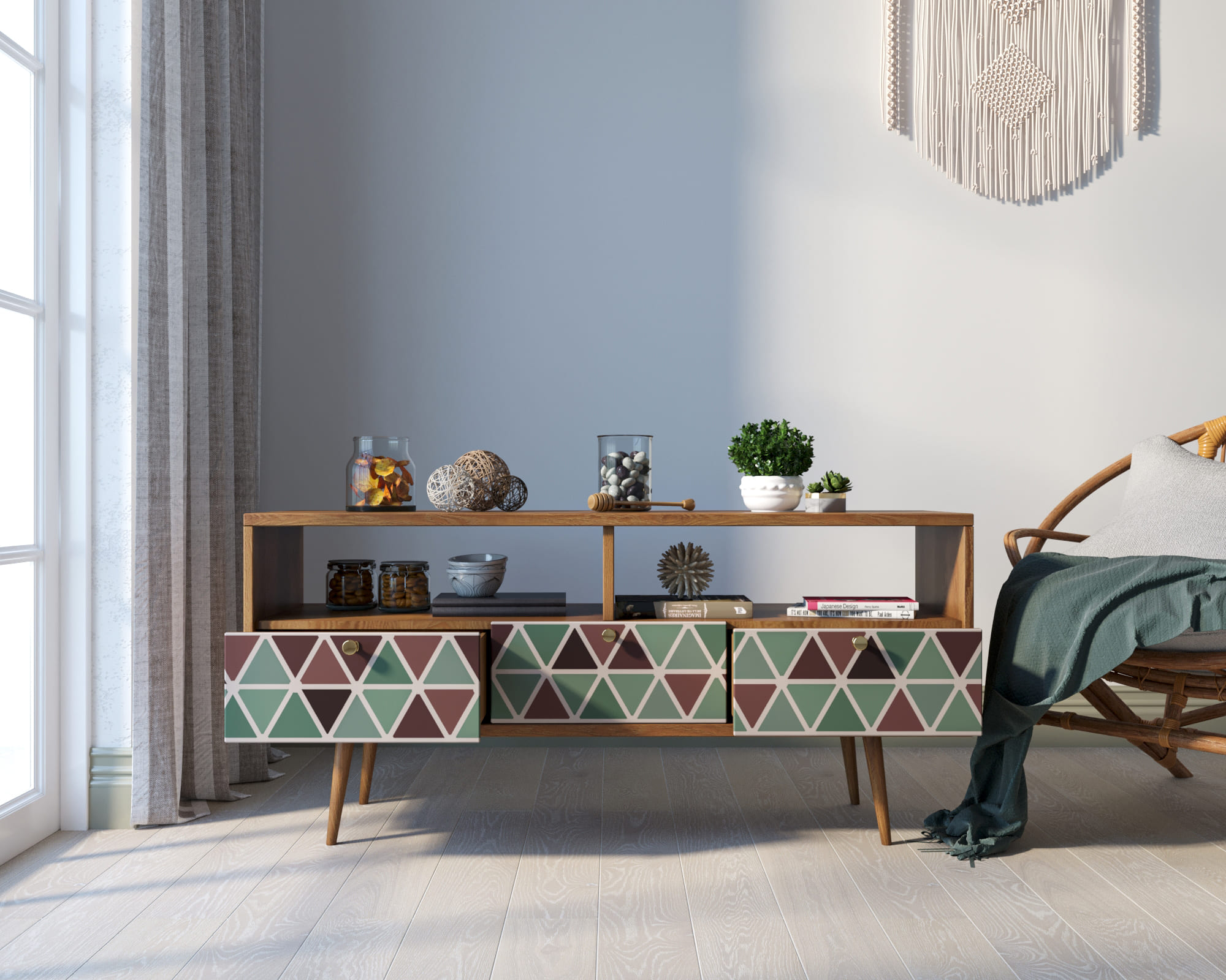 купить Консоль "Berber" с тремя ящиками принт 26 арт BB23/Print_26 в Москве купить Консоль "Berber" с тремя ящиками принт 26 арт BB23/Print_26