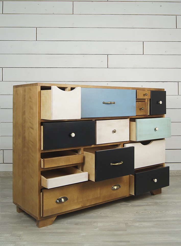 Комод «Aquarelle Birch» 14 ящиков арт RE-13ETG/4 в интерьере