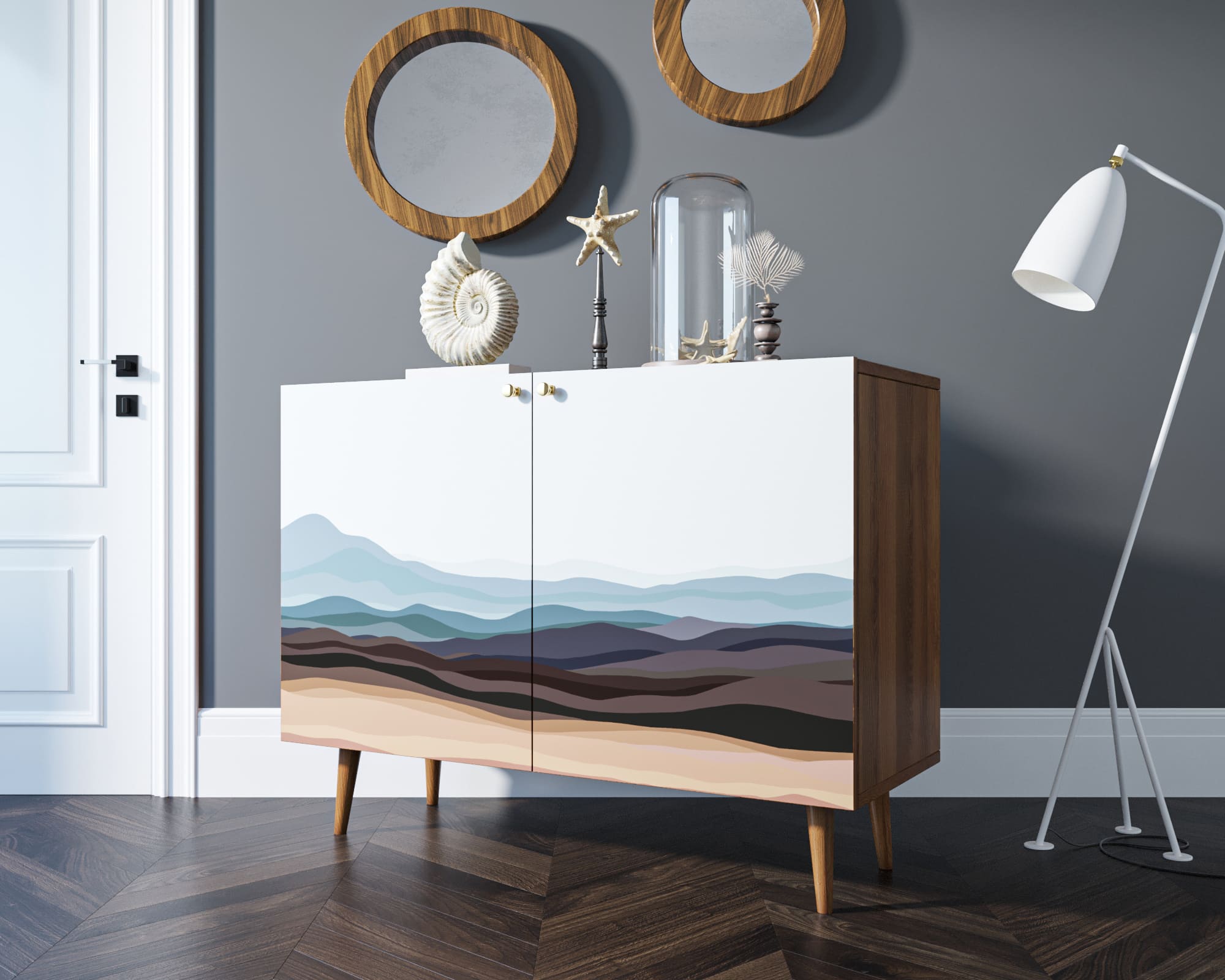 фото Комод "Berber" две дверки 11 принт арт BB04/Print_11