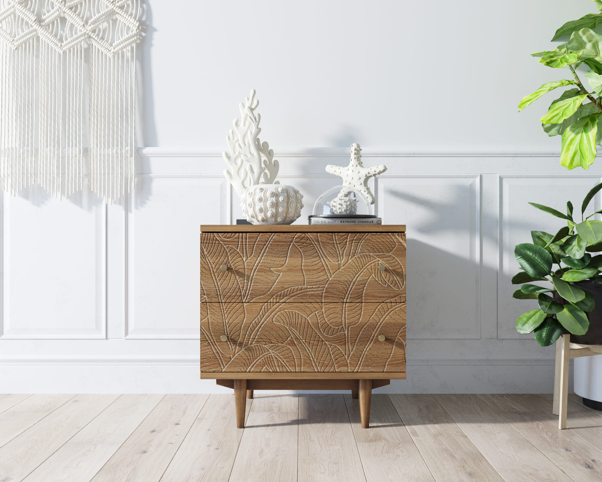 Комод "Boho" 2 ящика джангл арт BH06 в интернет-магазине в Москве Комод "Boho" 2 ящика джангл арт BH06 в интернет-магазине