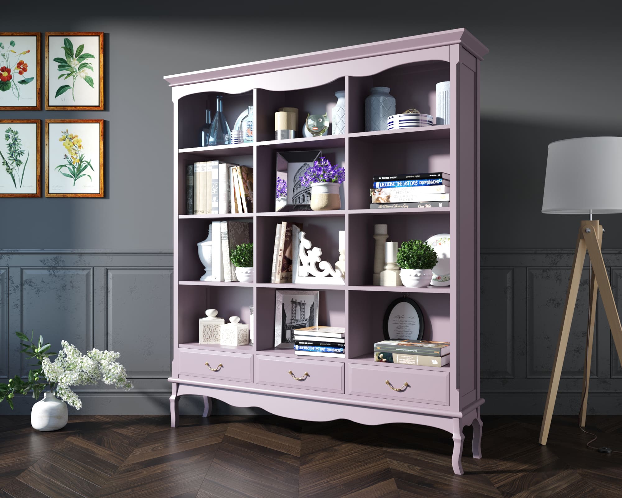 Стеллаж Leontina Lavanda тройной арт GS27/3L в интернет-магазине