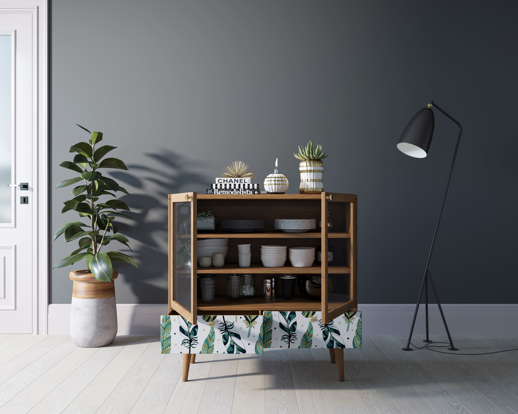 купить Буфет низкий "Berber" принт 44 арт BB47/Print_44