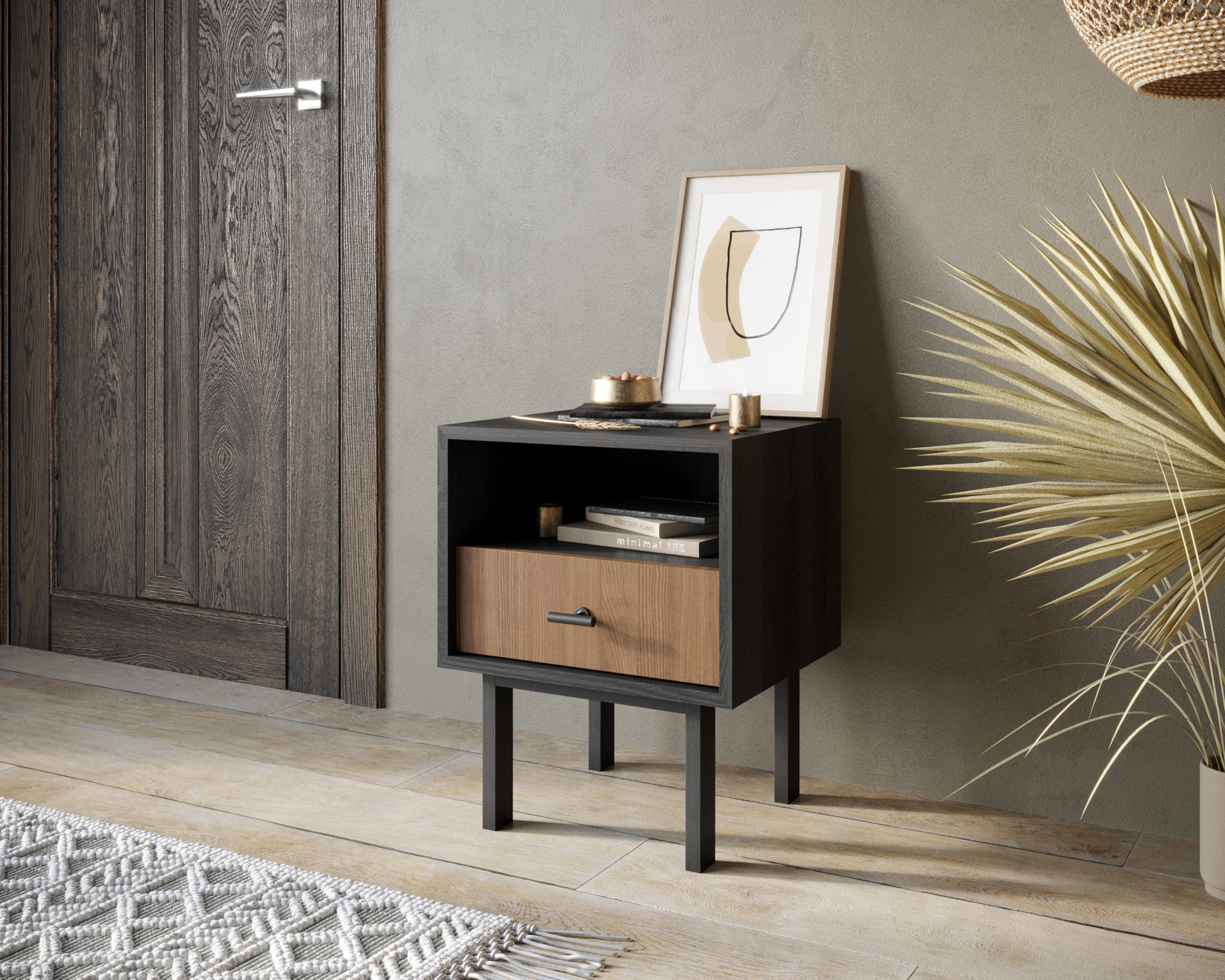 заказать Тумбочка с нижним ящиком "Emerson" арт EM17