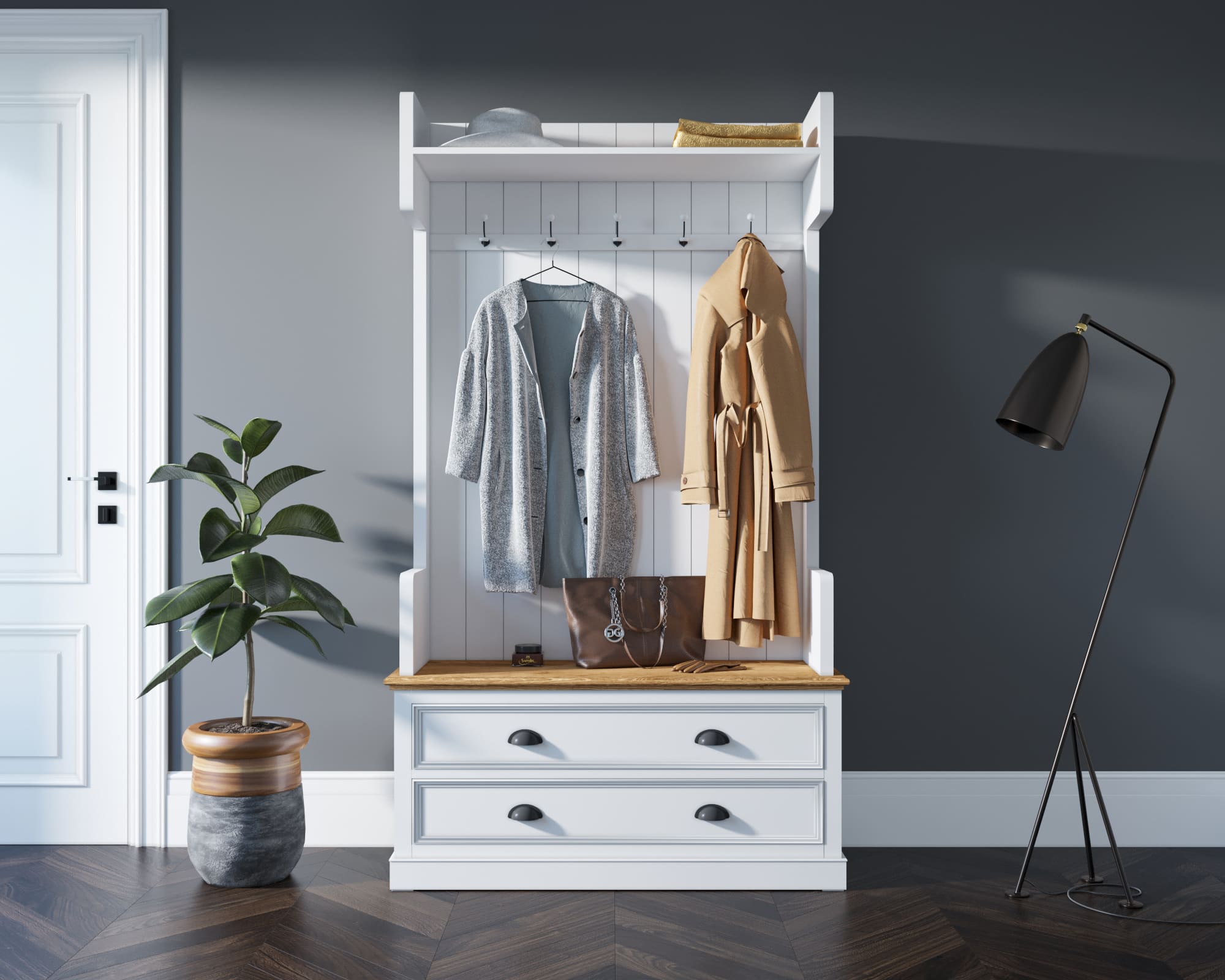 Прихожая в стиле Прованс "Palermo" арт PL1025 в интернет-магазине в Москве Прихожая в стиле Прованс "Palermo" арт PL1025 в интернет-магазине