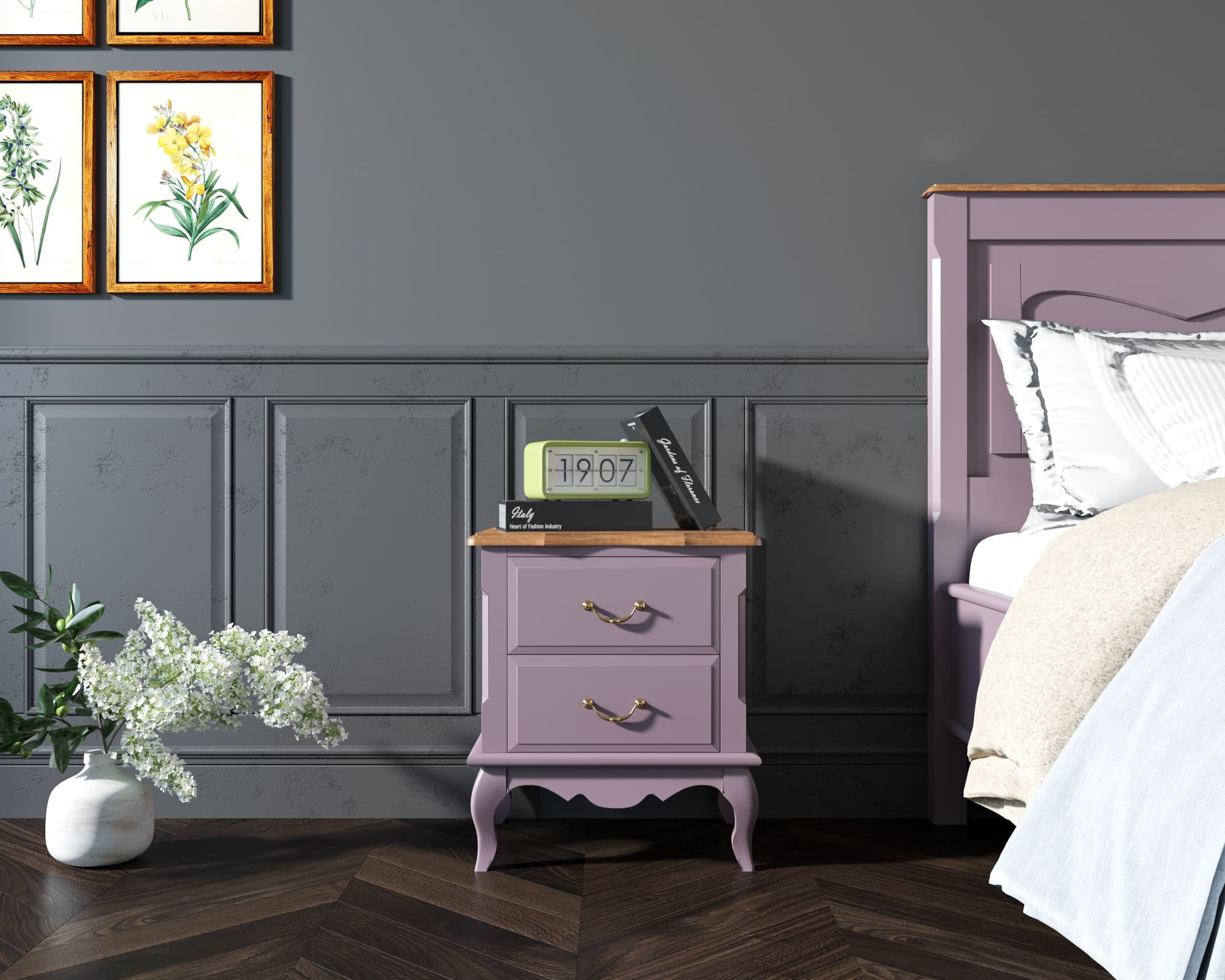 фото Тумба leontina Lavanda на два ящика арт ST9302/2L