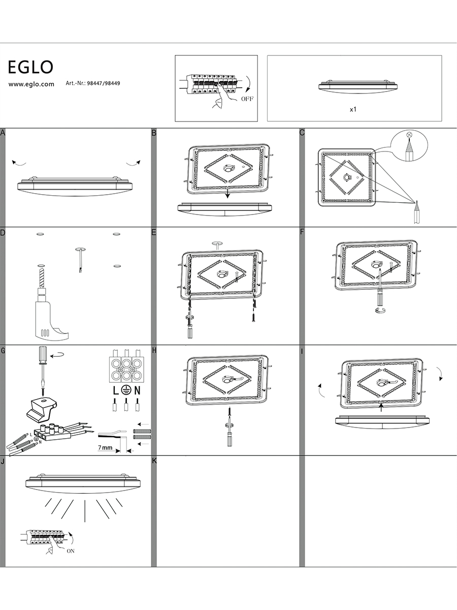 заказать 98447 Светильник настенно-потолочный светодиодный FRANIA в Москве заказать 98447 Светильник настенно-потолочный светодиодный FRANIA
