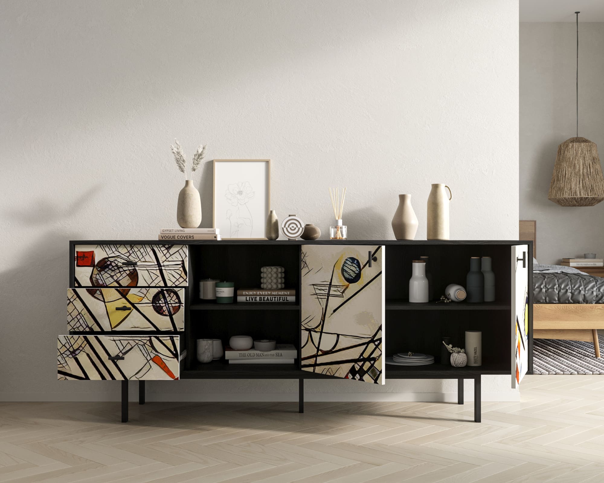 купить Комод с дверками и нишей "Emerson" by Kandinsky арт EM15/Print_01