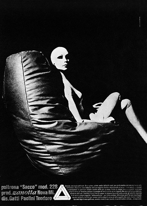 Кресло Sacco: история и современное звучание